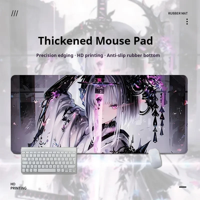 Cartoon Animation Peripheral Mouse Pad Sword Shadow Girl Anime Anti-Skid And Dirt Resistant Video Game Computer Keyboard Pad