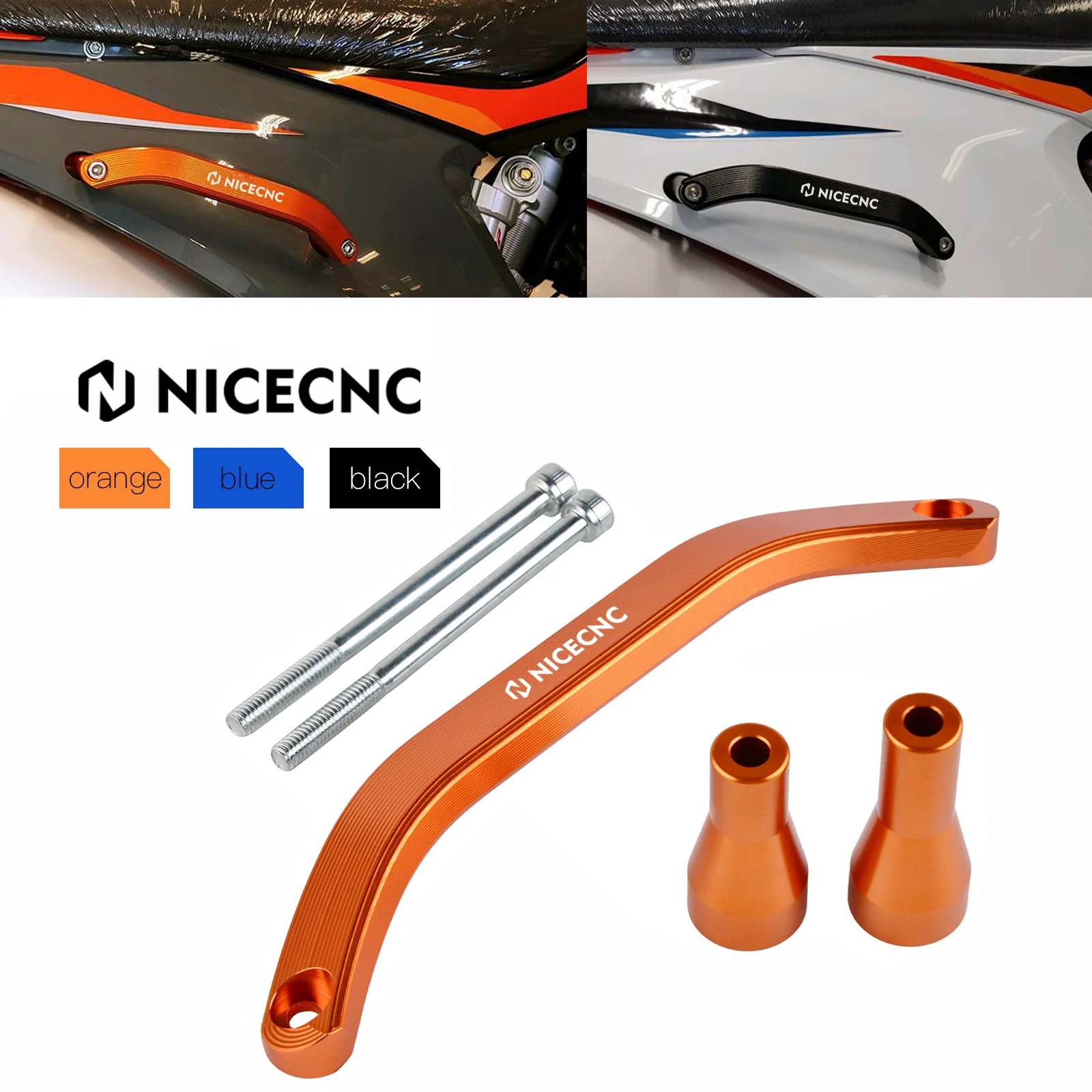 NICECNC Rear Grab Handle For KTM EXC TPI 300 SX 250 SXF 350 XC XCF XCW TPI EXC-F 125 150 200 250 400 450 500 Husqvarna GasGas