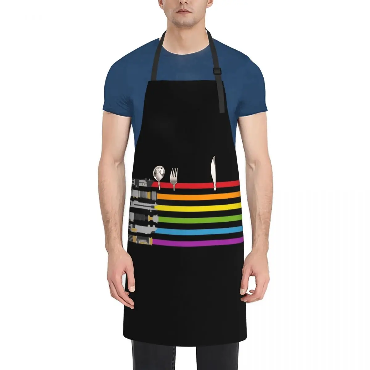 

Lightsaber Rainbow Apron chef costume Goods For Home And Kitchen Kitchen Special Accessories Apron