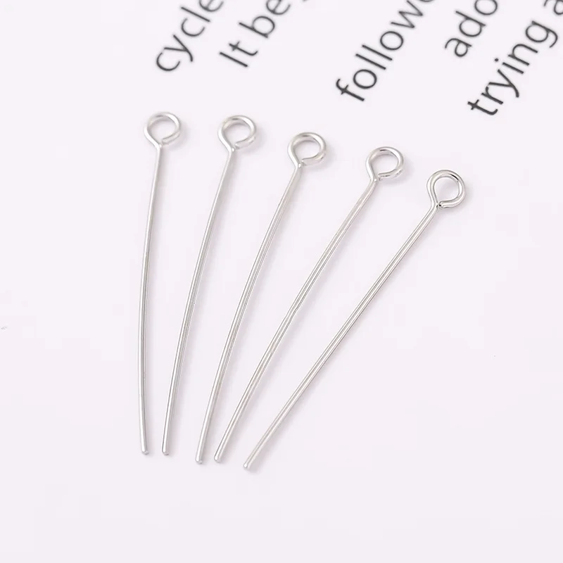 50 teile/los 18K Gold Überzogene Messing Auge Pin/Kugelkopf Pin/Flachkopf Pin Liefert Für Ohrring schmuck Handwerk Machen DIY Zubehör