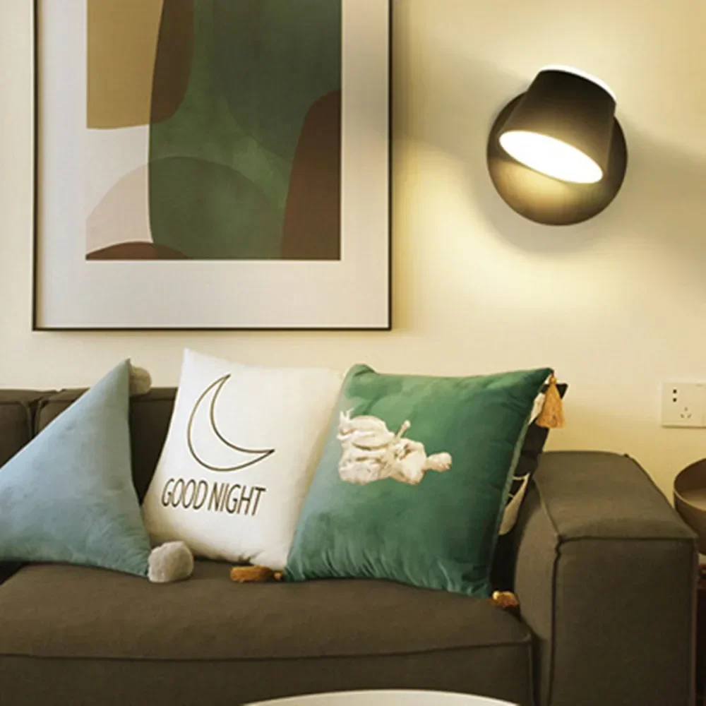 

Indoor LED Wall Lamps Lights Adjustable Rotating Luxury Wall Lamp Living Room Aisle Staircase Background Study Bedroom Bedside