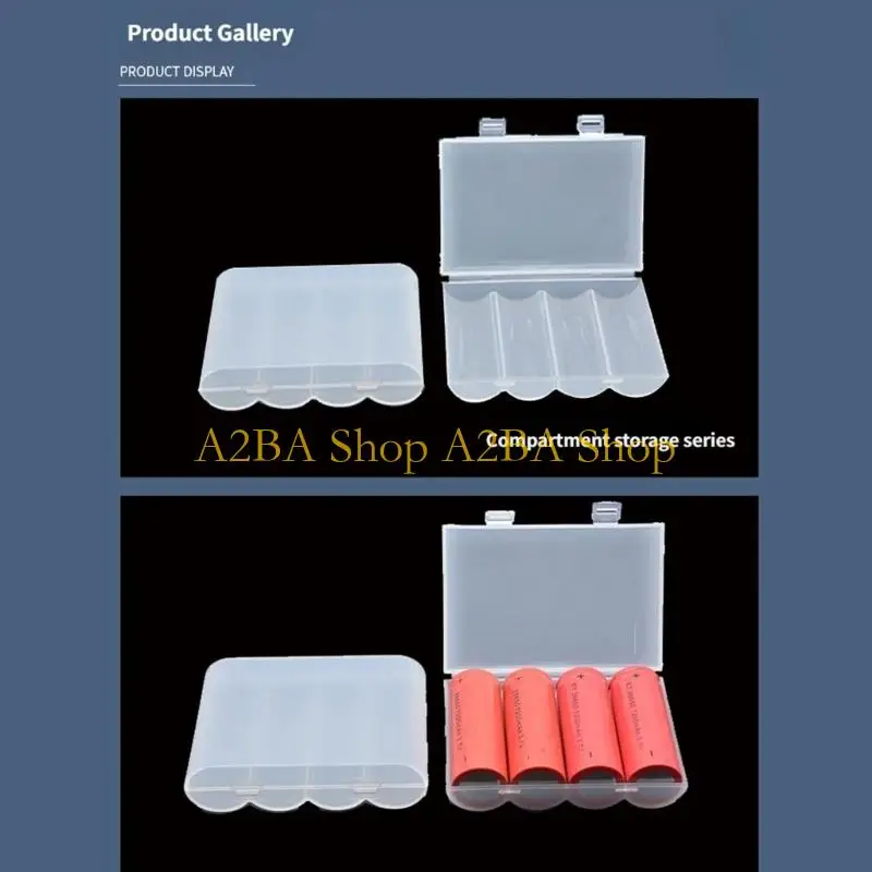 A2BA Practical Portable Plastic Battery Organizers Case for Home Travel Storaging