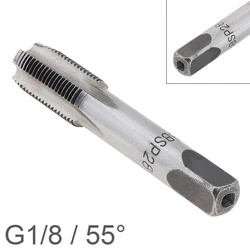 G1/8 55 Degrees High Speed Steel G Thread Tap Attack Pipe Plate Tapping Materials Cylindrical Tube Thread Repair Machine Tapping