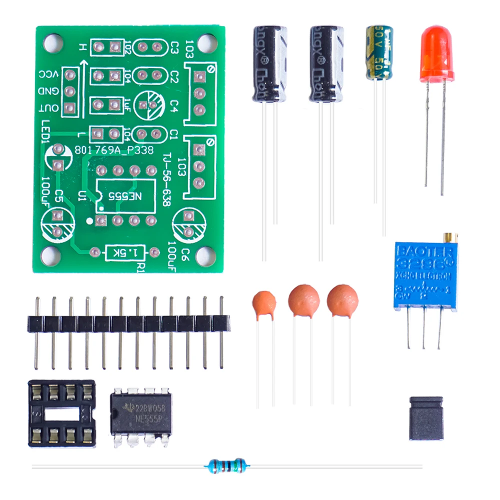 DIY Square Wave Signal Generator Kit MCU Pulse Adjustable Generator Signal Module Electronic Fabrication Projects NE555