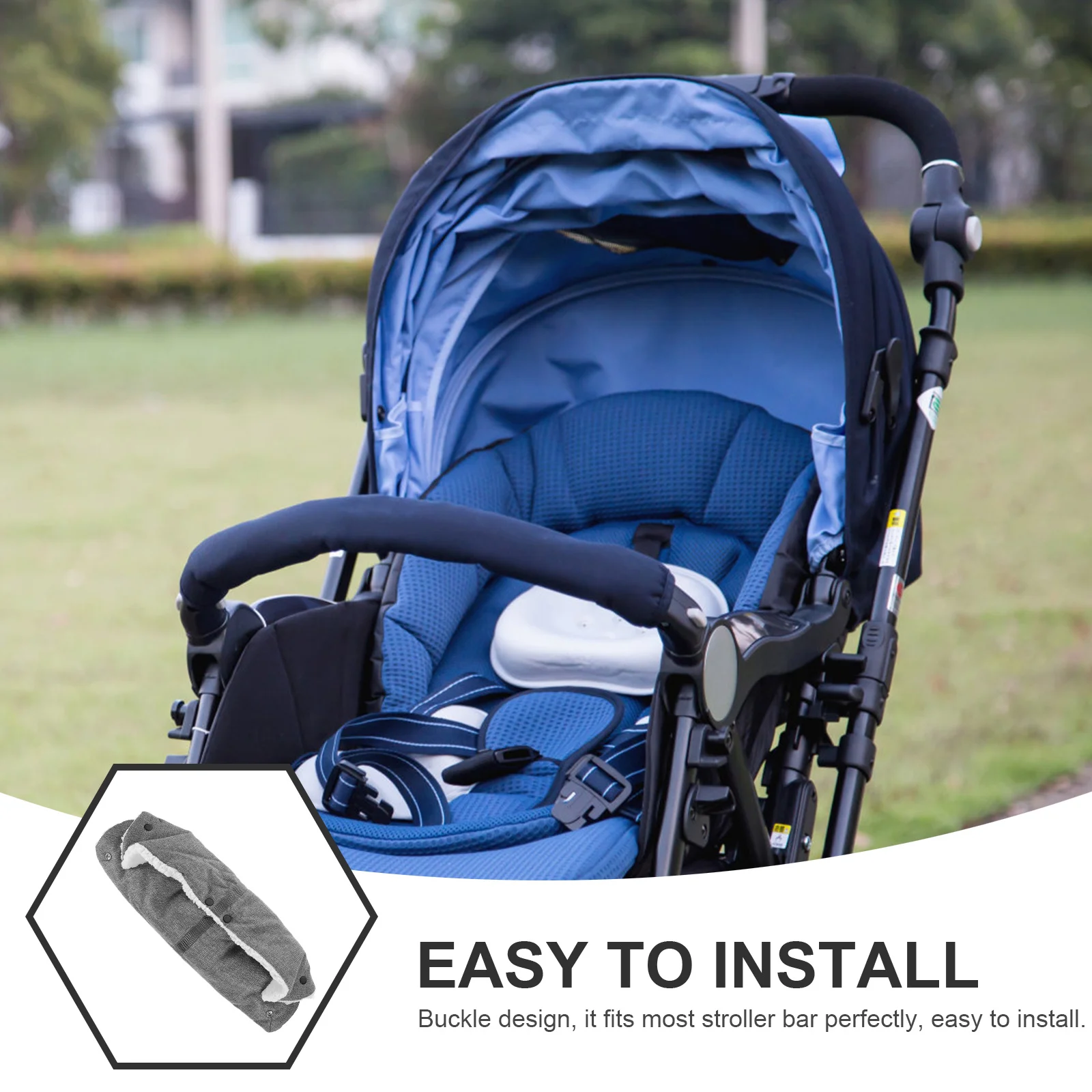 

Теплые перчатки из ткани Оксфорд, толстые зимние муфты для рук коляски, незамерзающие аксессуары для детских колясок на открытом воздухе, незамерзающие перчатки