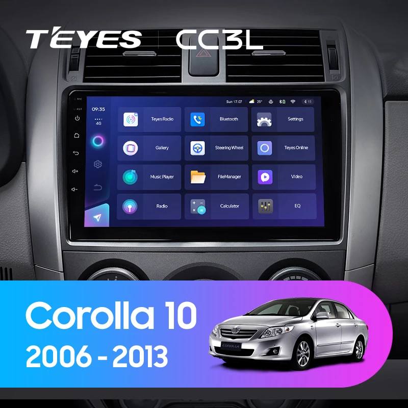 TEYES CC3L WIFI For Toyota Corolla 10 2006 - 2013 Car Radio Multimedia Video Player Navigation stereo GPS Android No 2din