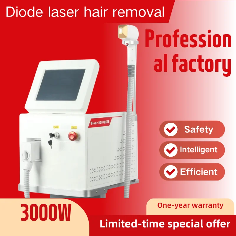 

Freezing Point Cooling System Diode Laser Hair Removal Machine Smart 3 Wavelength 755NM 808NM 1064NM Super Energy Density