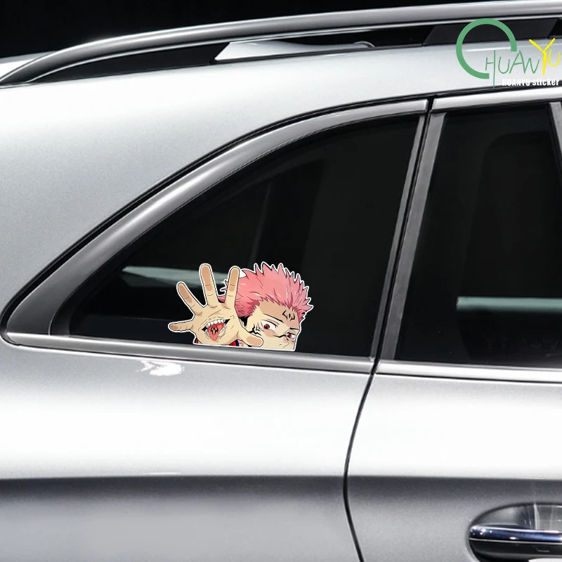 for Anime Creative Peeker Car Stickers Motorcycle Car Accessories Decal Vinyl Waterproof Camper Decor