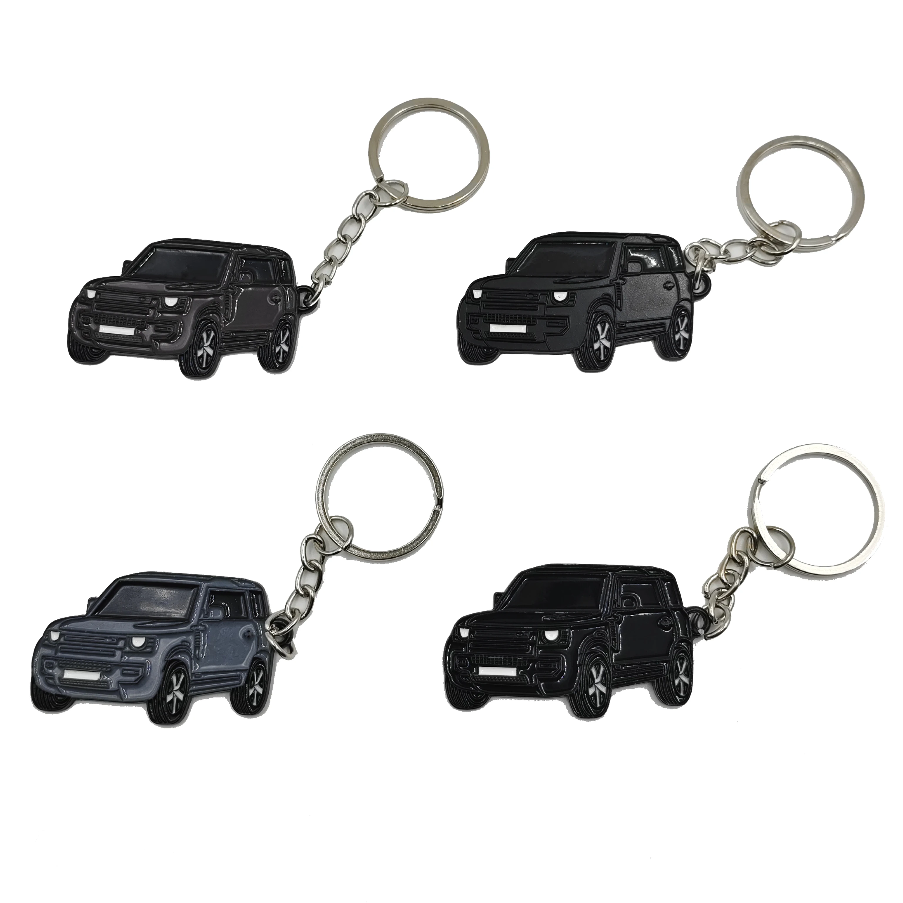 Chaveiro de metal para modelo de carro defensor pendurado pingente porta-chaves automático escritório cultura educação suprimentos
