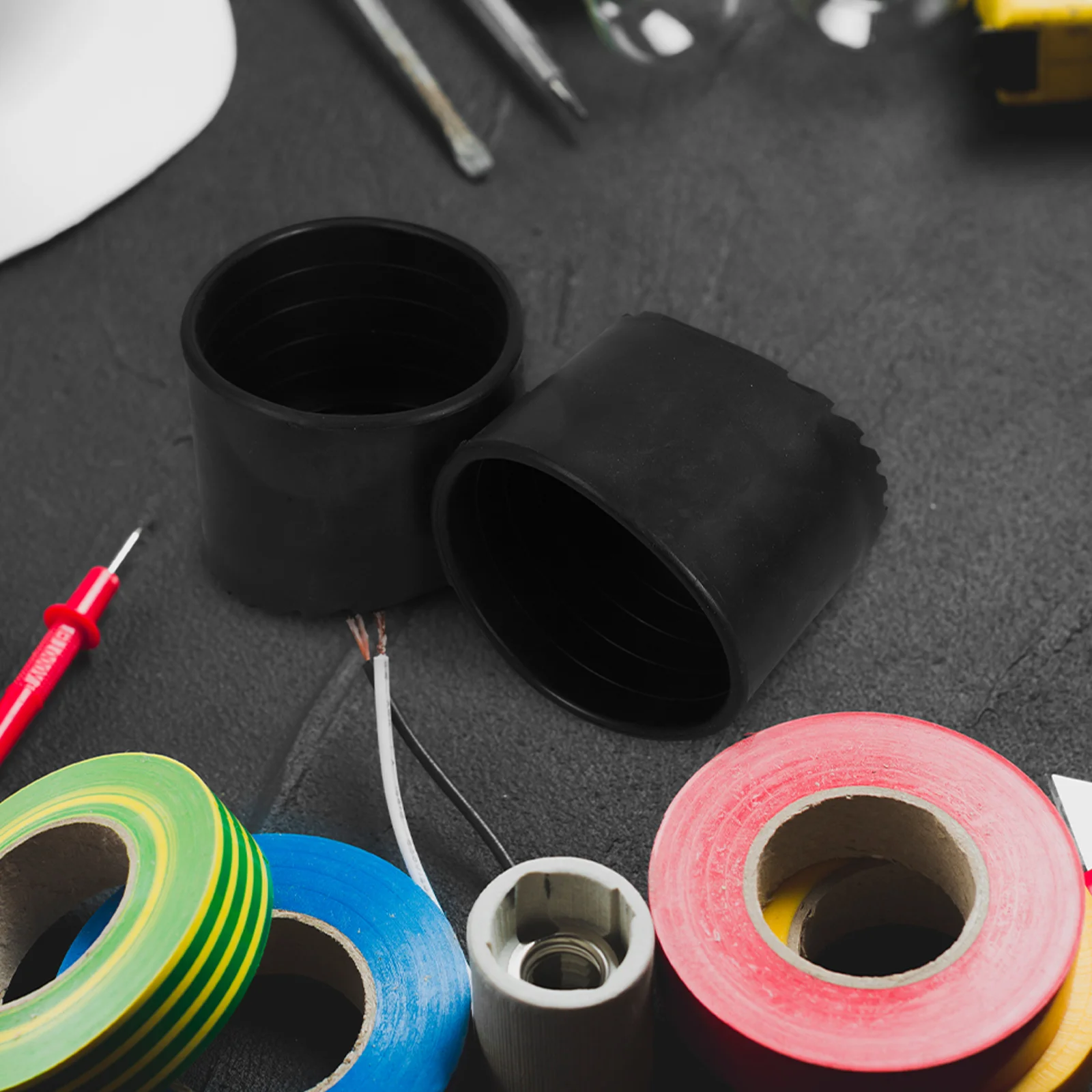 

2pcs Foot Cover Anti-Slip Rubber Pads Universal Fit Telescopic 64Mm Durable Stabilizer Covers Bumper Cushion Non-Skid Feet Mats