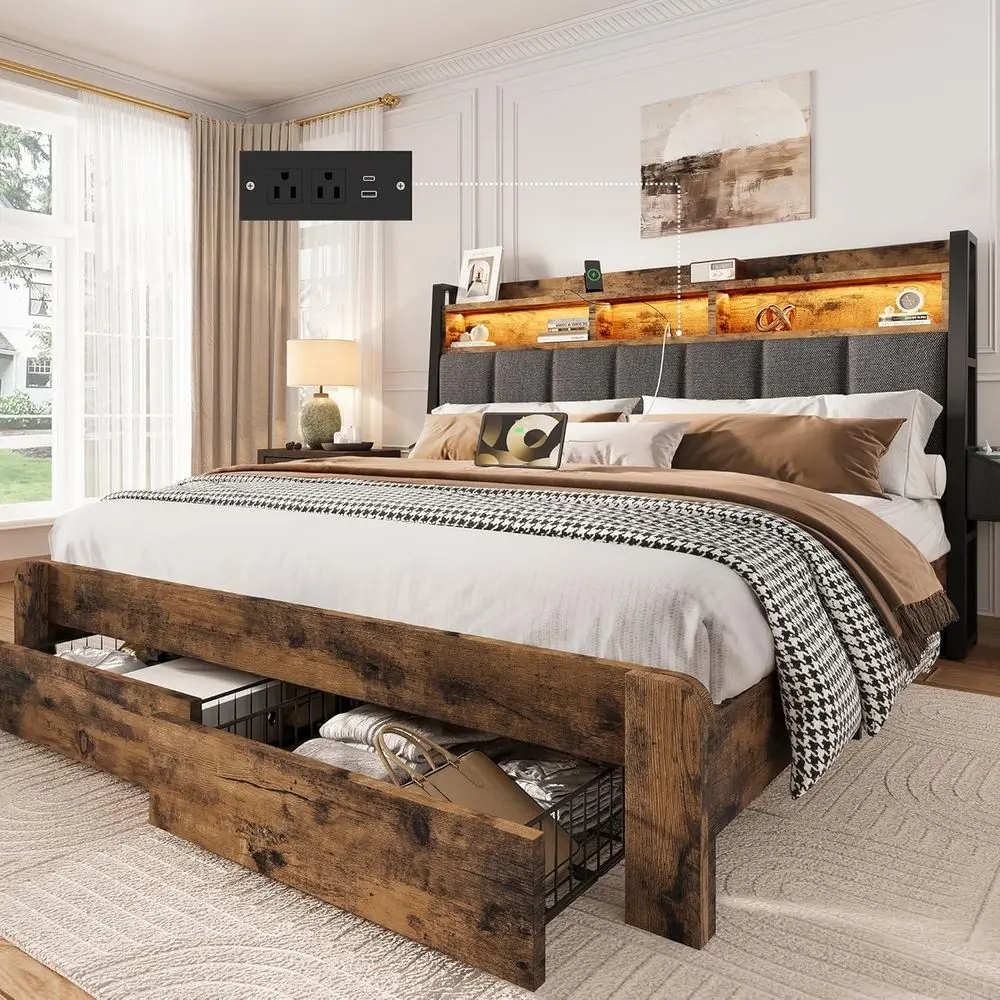 Brown King Size Bed…