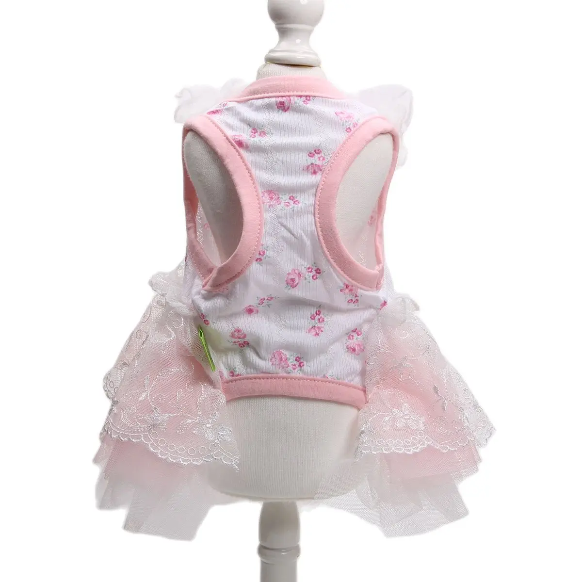 Princess Dog Cat Mesh Dress Floral&Lace Design Pet Puppy Skirt Spring/Summer Clothes