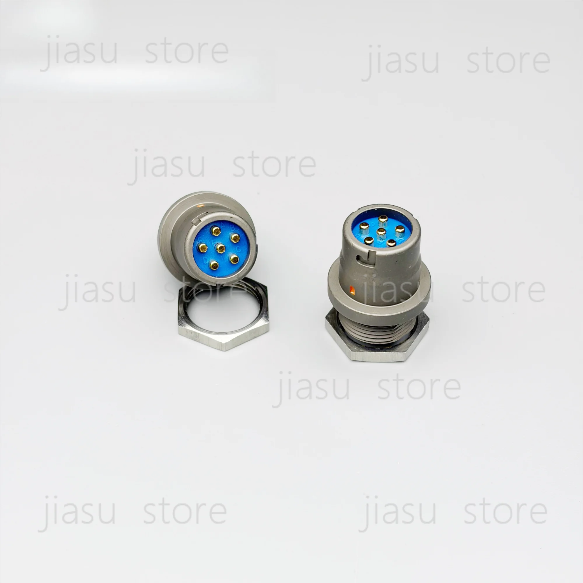 NATO 6 Pin Audio Socket U-283/U Connector, Compatible PRC148 PRC152 Radio Headset Microphone Jack Adapter