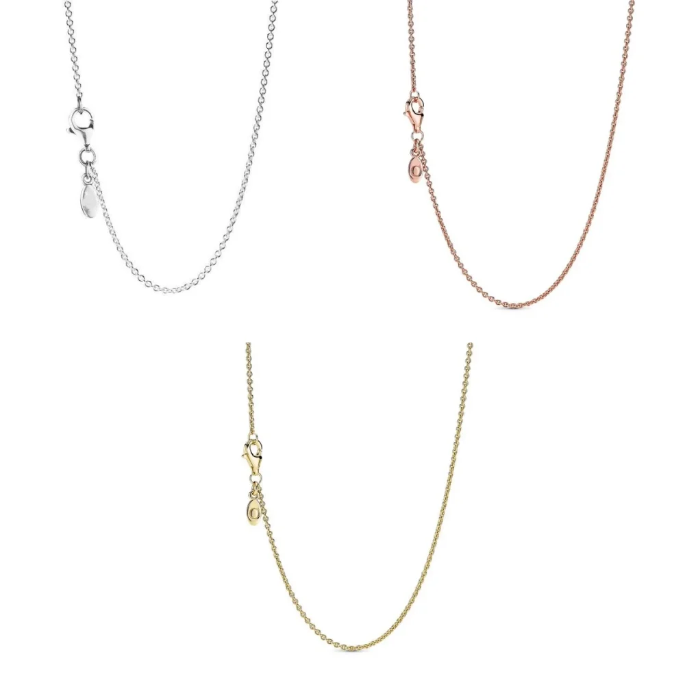 Collar de plata de ley 925 para mujer, venta al por mayor y al por menor, cadena de 45/50/60 cm con cierre, para fiestas de hombres y mujeres, regalos de joyería.