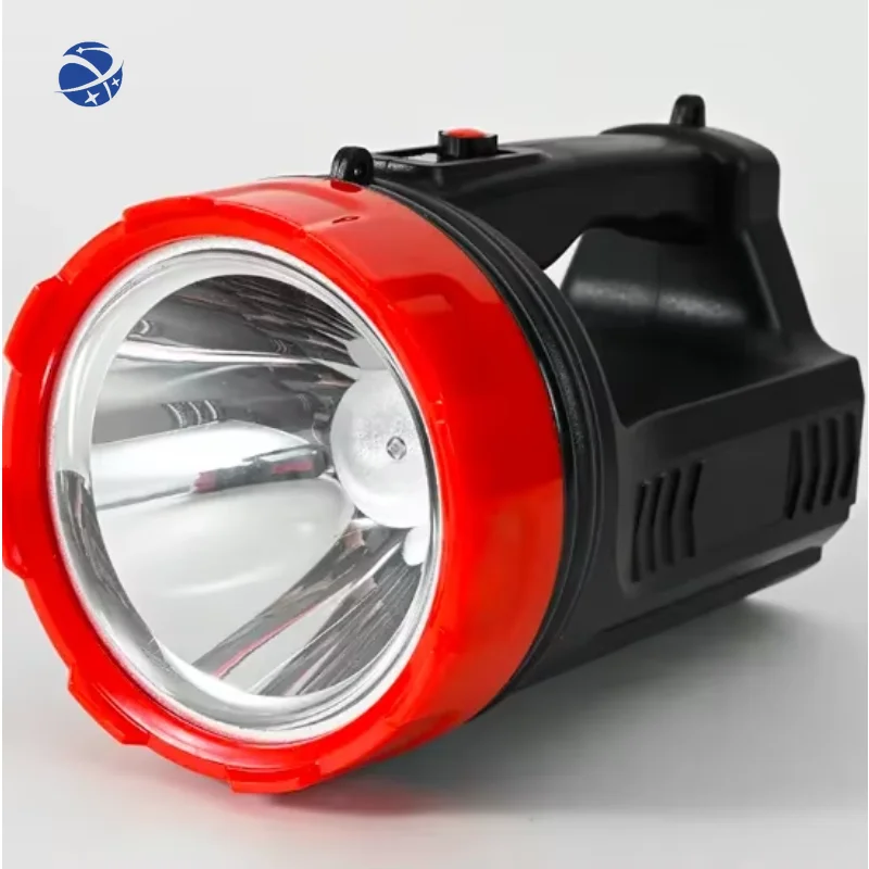 Strong light USB Rechargeable patrol portable light camping light Flashlights handheld Solar Searchlight