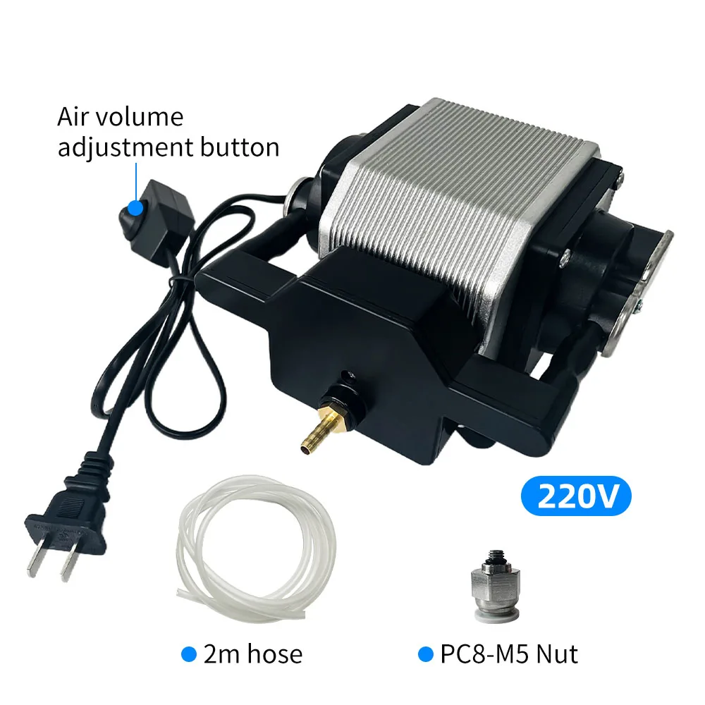 220V 40W 80L/Min 0.03MPa Laser Air Assist Bomba Compressor De Ar Para Laser Velocidade Ajustável Baixo Ruído Baixa Vibração Saída Estável