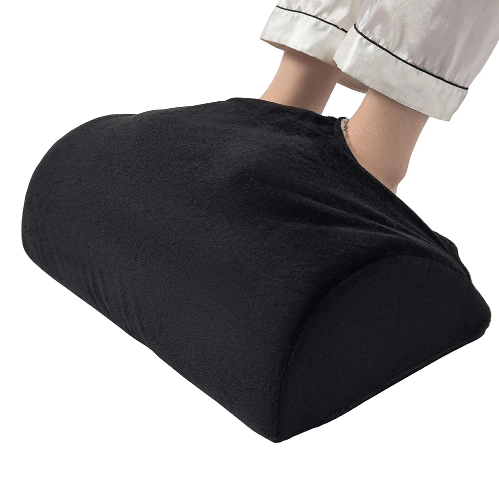 

Ножка под столом, теплая подставка для ног с карманом для ног, удобная подставка для ног из овечьей шерсти, подходит для поддержки ножек офисного игрового стула