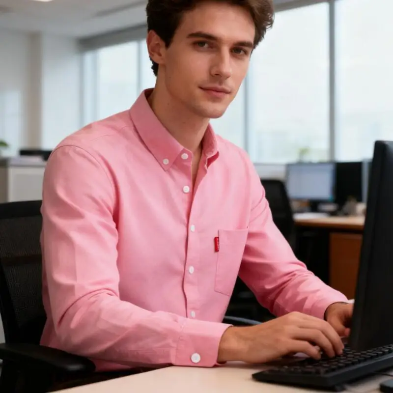 

Мужская одежда Мужская рубашка для отдыха с длинными рукавами Деловая одежда Настроить топы Y2K Повседневные рубашки Весенне-осенняя рабочая одежда Новинка