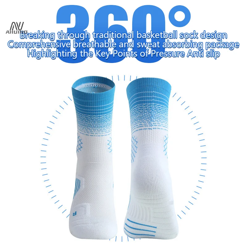 Professional Basketball Socks Sport For Men Outdoor Cycling Climbing Running Fast-drying Breathable Adult Non-Slip US 6-10