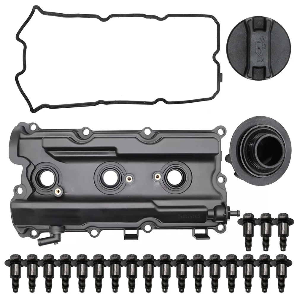 

2Pcs Valve Cover Kit W/Gasket Screw Oil Cap Engine Valve Cover Wear Resist Rubber Cover Gasket Kit OE 13264-EA200 13264-EA210
