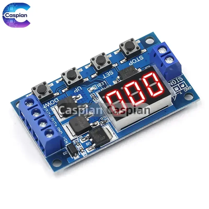 

Trigger Cycle Timer Delay Switch 12 24V Circuit Board Dual MOS Tube Control Module