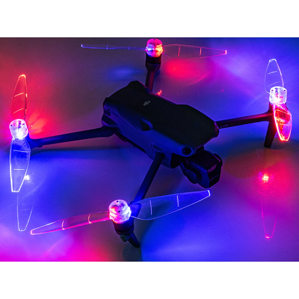 For DJI AIR3 Flash Ring LED Lights Paddle Blade Propeller PC Transparent Night Flight Propeller Drone Accessories