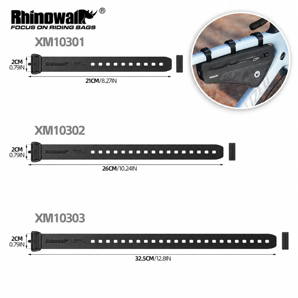Rhinowalk Multifunctional Scale Strap TPU 3 Lengths Portable Measuring Tie With Storage Buckle for Bike Cycling Accessories