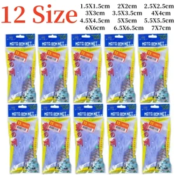 12 Size Fishing Net Trap Mesh Luminous Bead Netting Sea Fish Net Tackle Design Copper Shoal Cast Gill Feeder Fishing Trap