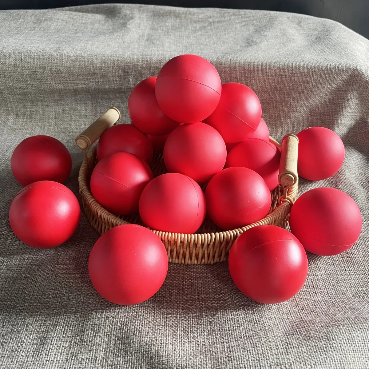 10 Piece Set of PU Red Grip Ball Home Decoration Photography props