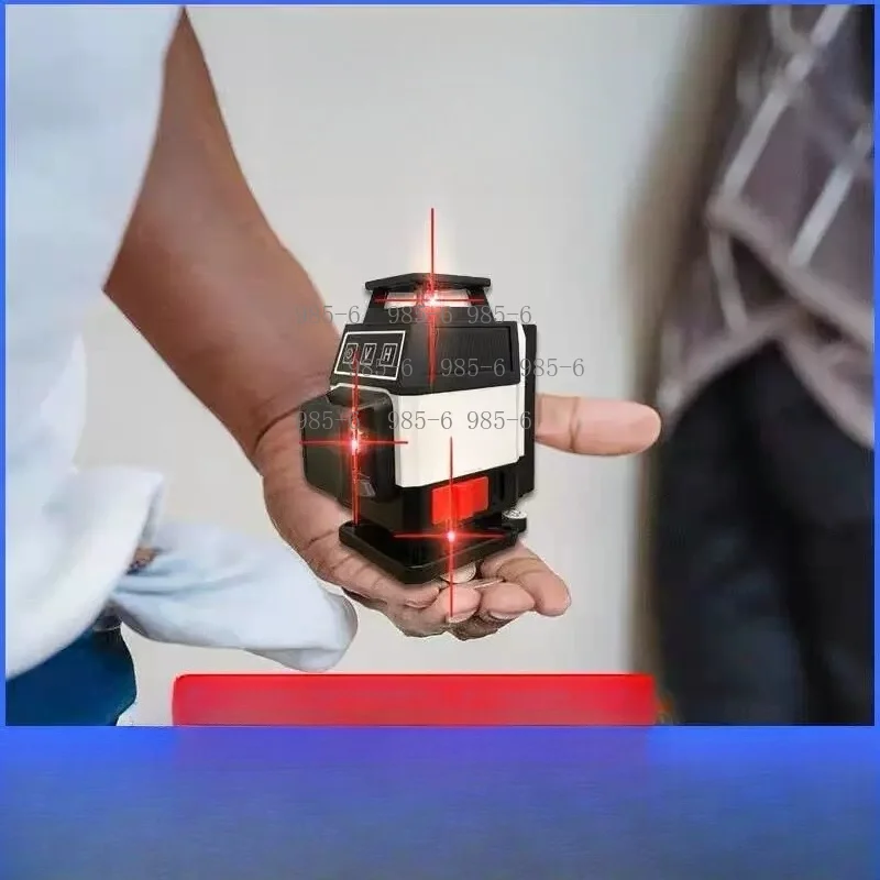High-precision infrared level with super intense red light, mini 8-wire design
