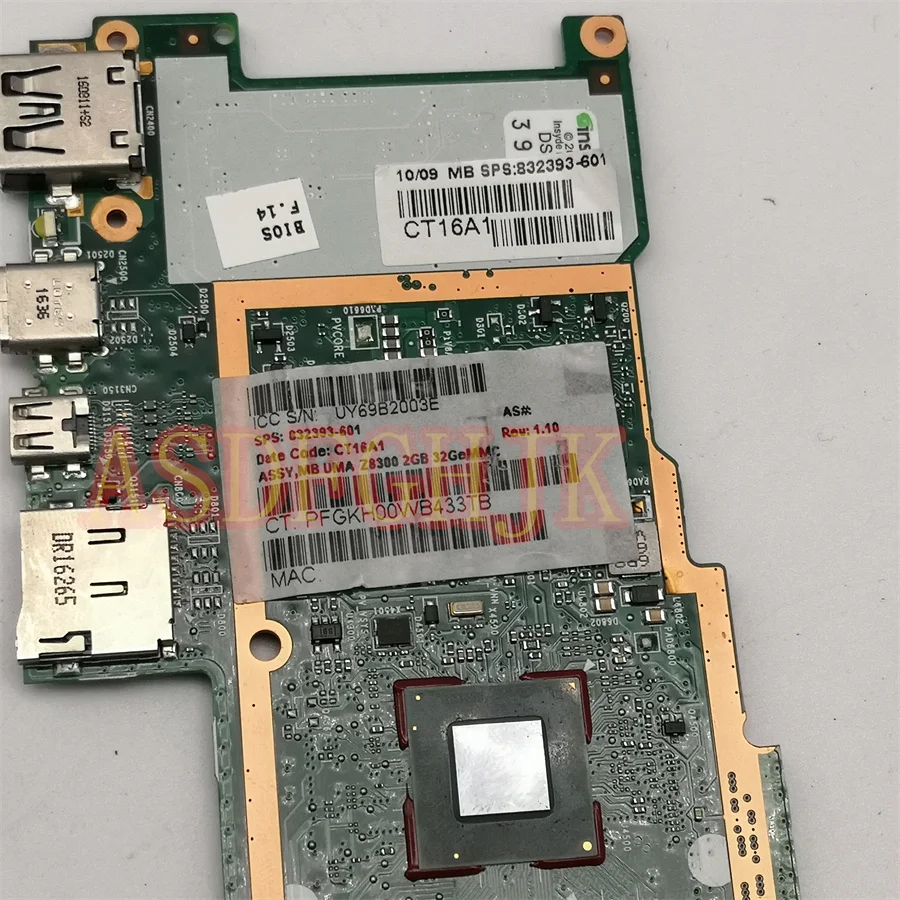 Original  For HP Pavilion X2 10-N 832393-601 UY69B2003E C816A1 Tablet Motherboard Z8300 2GB 32GB 100% Good