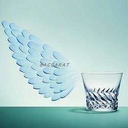 Angel Wing Whiskey Tumbler French Baccarat Design Gloria Crystal Wine Glass Carved Aesthetic Whisky Cup Luxury XO Brandy Snifter