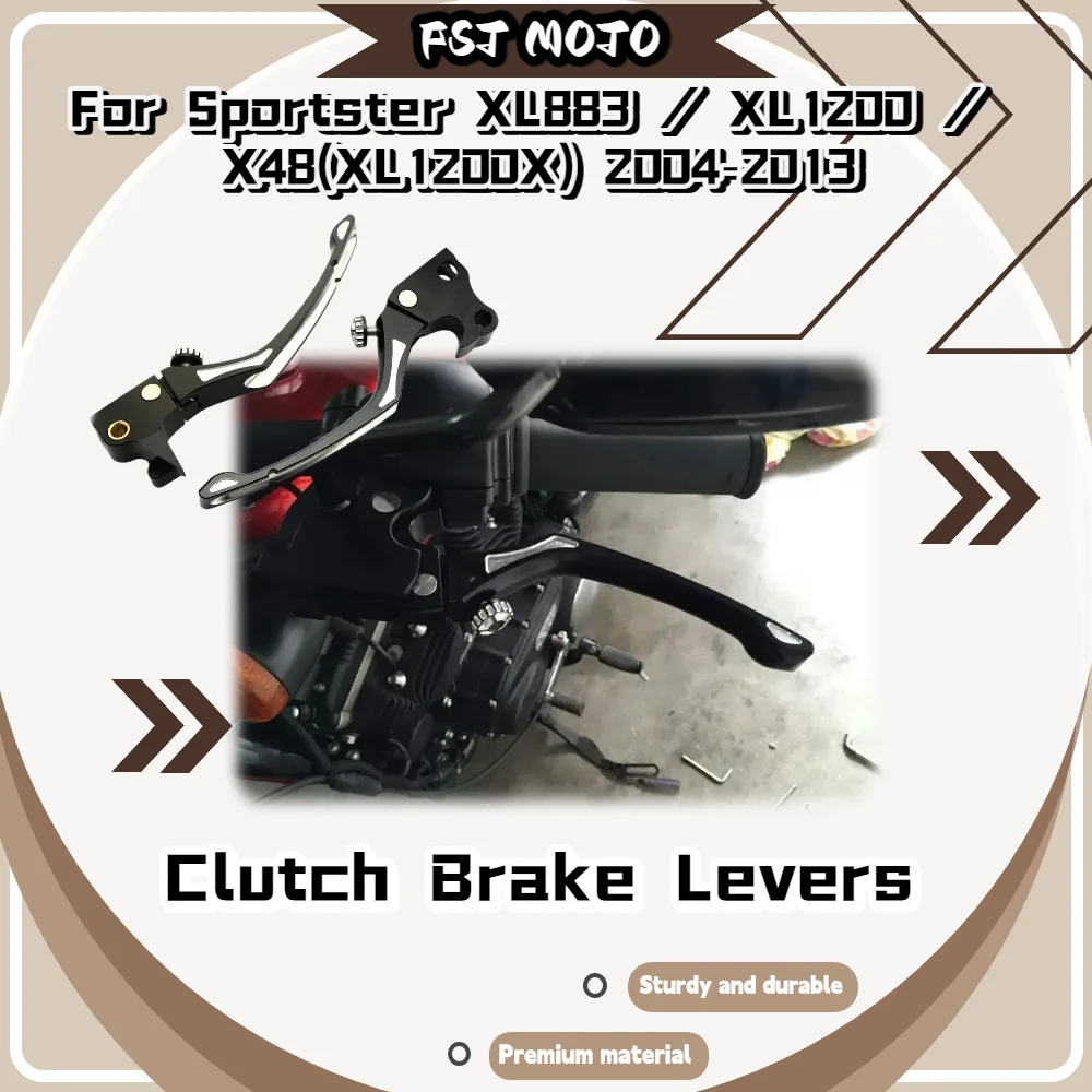 For Sportster XL883 XL1200 X48 2004‑2013 Modified Control Horn Levers RSD Styling Brake Clutch Hand Lever Kit Mod Accessories