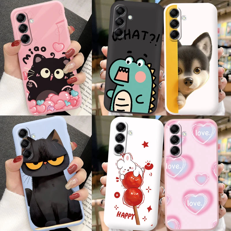 For Samsung Galaxy M13 M14 M15 F15 C55 F55 F23 M23 M34 M35 M54 M55 5G Cute Cartoon Cat Butterfly Fashion Popular Soft Phone Case