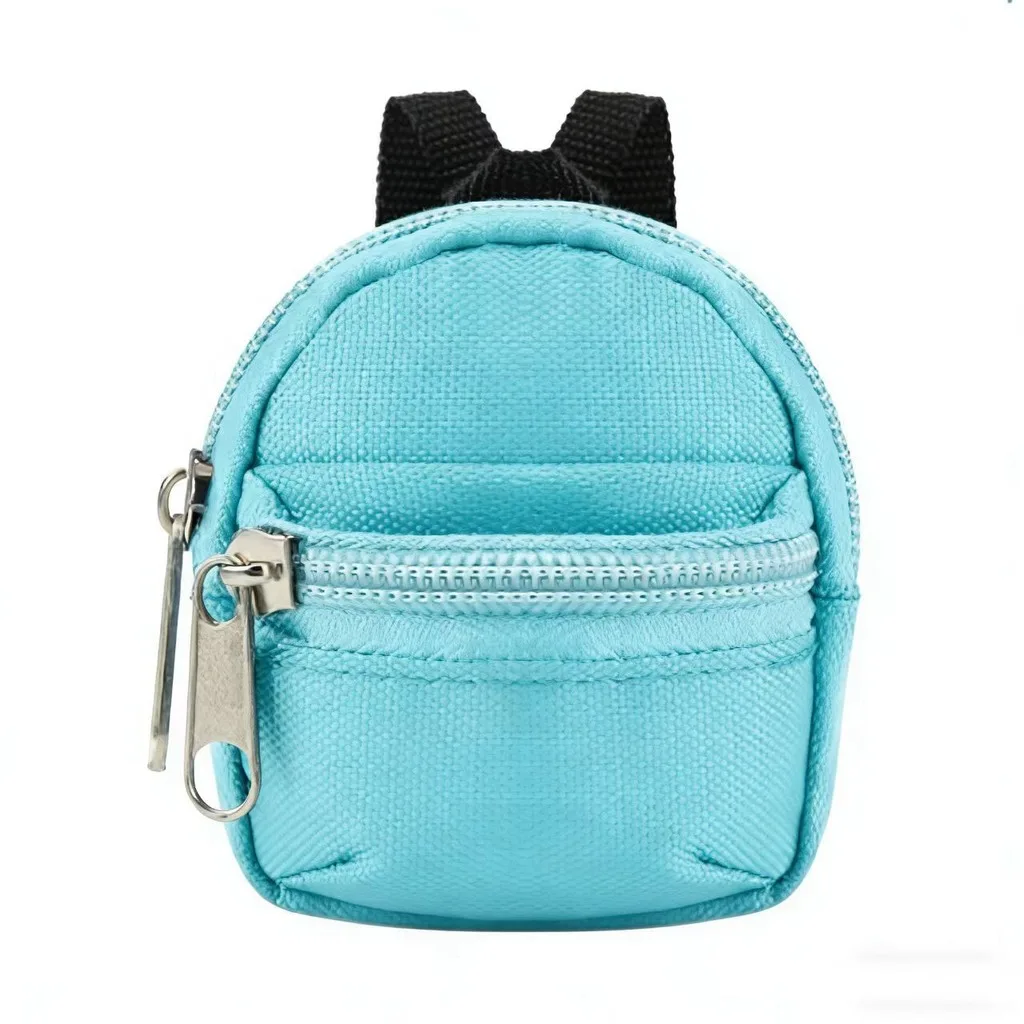 Monedero portátil unisex, bolsa de almacenamiento de tamaño de bolsillo, mini mochila, monedero elegante con doble cremallera, monedero para decoración de equipaje