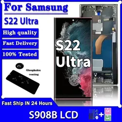 Super AMOLED for Samsung S22 Ultra 5G SM-S908B/DS S908N S908U S908E Lcd Display Touch Screen Digitizer Assembly S22Ultra Display