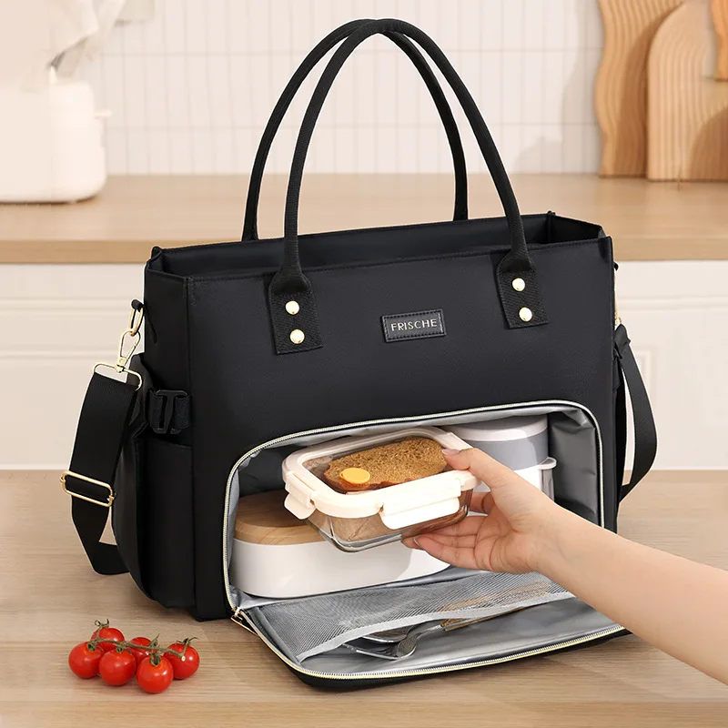 B New Women's 2-in-1 Insulated Lunch Bag Suitable for Laptops Leak-proof Insulated Work Bag Waterproof Picnic Cooler Bag