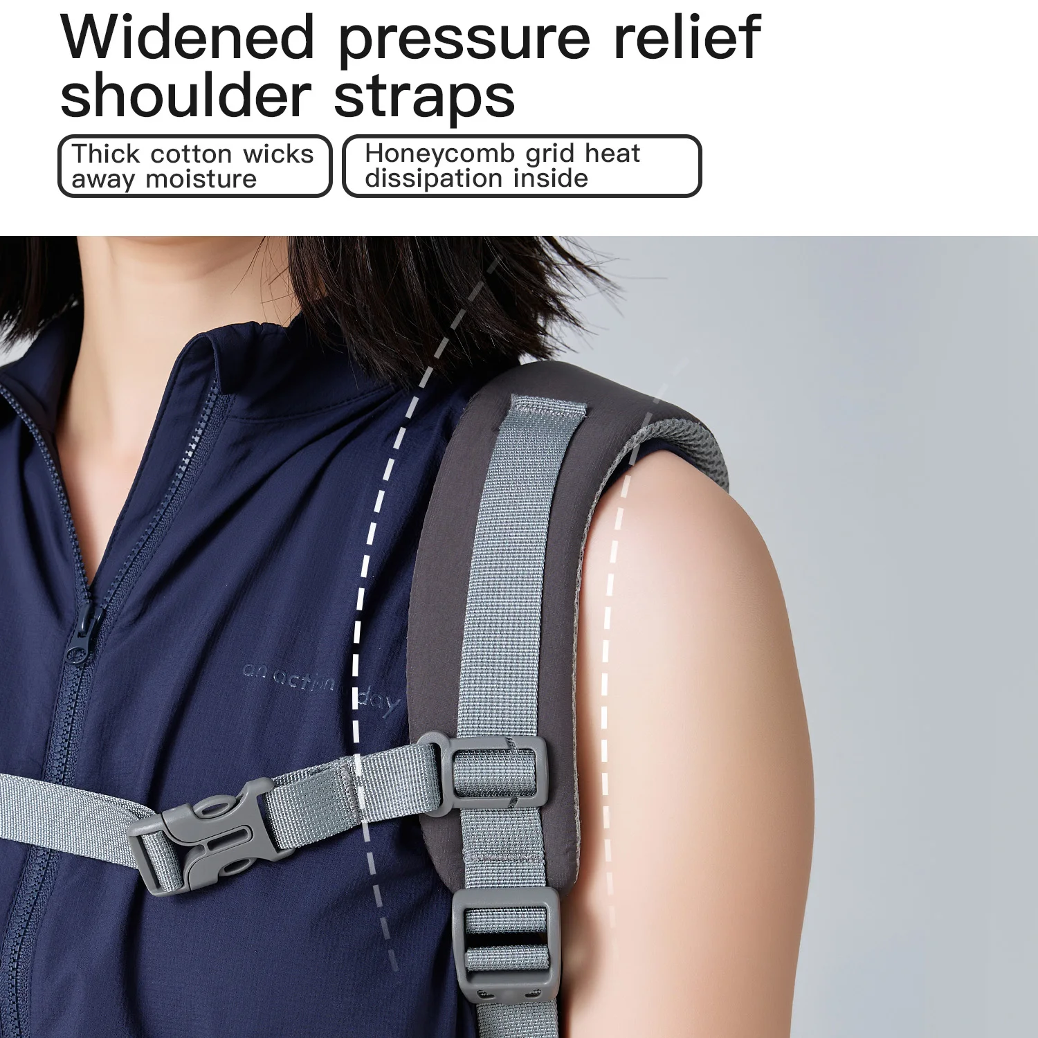 FOUVOR Zaino da viaggio ultraleggero Zaino da trekking all'aperto resistente ai graffi di grande capacità Borse da turismo leggere da donna 3068-01