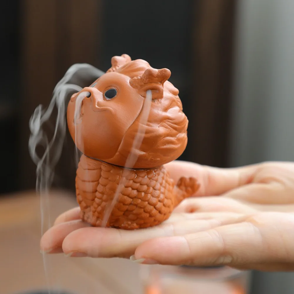 

Dragon Purple Clay Tea Pet Cute Mascot Handmade God Beast Table Decoration Tea Play Tea Ceremony Desktops Animal Ornament