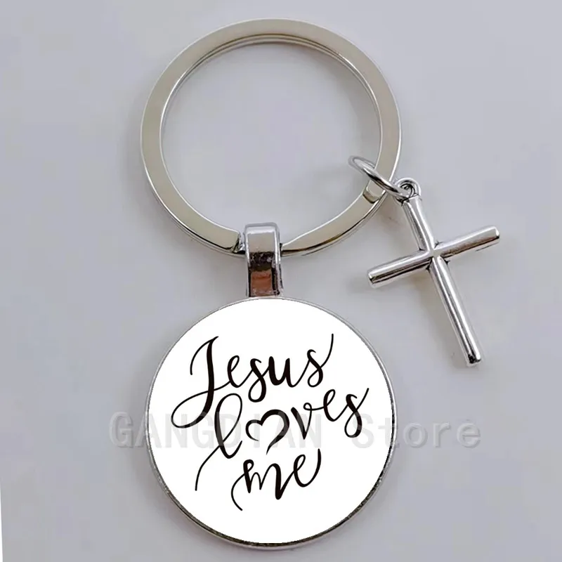 God, Christianity, Beautiful Letter Faith, Jesus Believing in God\'s Keychain, DIY Keychain