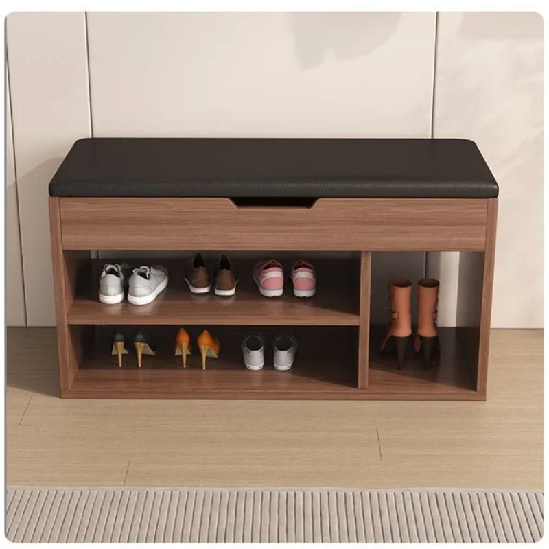 Nordic Solid Wood Shoe Changing Stool Home Door Shoe Cabinet Seat Stool Integrated Home Shoe Rack Seated Shoes Stool Door Stools