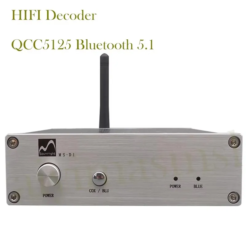AIYIMA SMSL Home HIFI Decoder QCC5125 Bluetooth 5.1 Lossless Receiver Support APTX-HD/LDAC Imported linear power supply Decoder