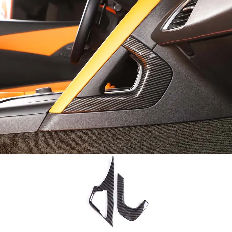 For Chevrolet Corvette C7 2014-2019 ABS Car Center Control Handle Decorative Frame Cover Trim Sticker Auto Accessories