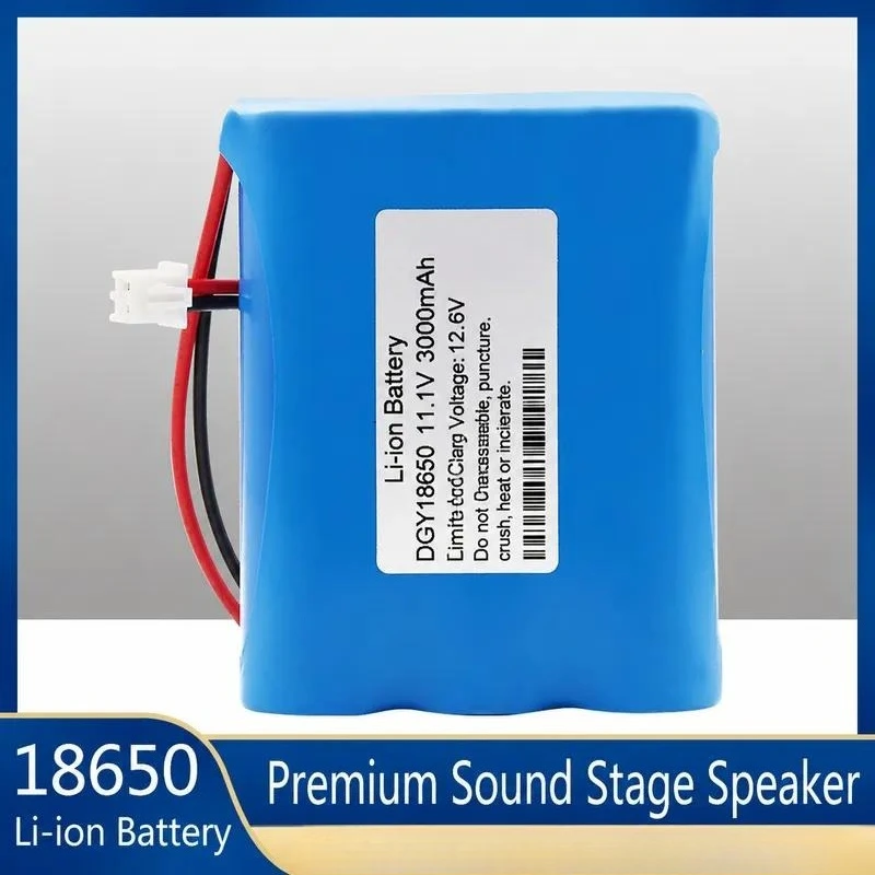 Square Dance Audio 11.1V 18650 Lithium Battery Pack Large Capacity 12V Charging Rod Speaker 7.4V