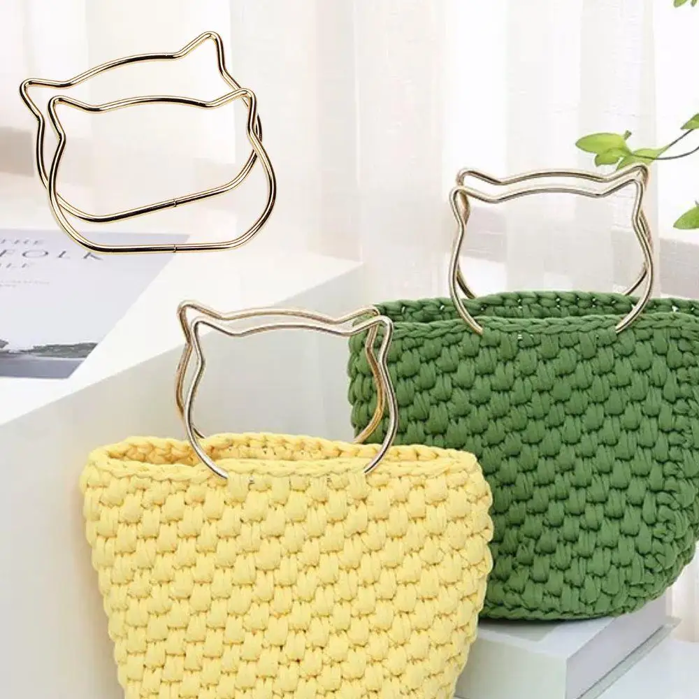 

1Pc Metal Handles For Women's Bags Bear Cat Ear Shape Handles For Diy Bags Replcement Bag Accessories Handbag Purse Tote Handles