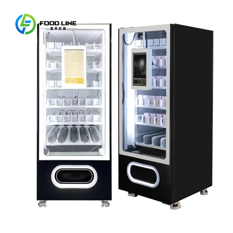 Customized Coin QR Code Spiral Cosmetic Beauty Eyelash Blind Box Vending Machine BigTouch Screen Eyelash Vending Machine