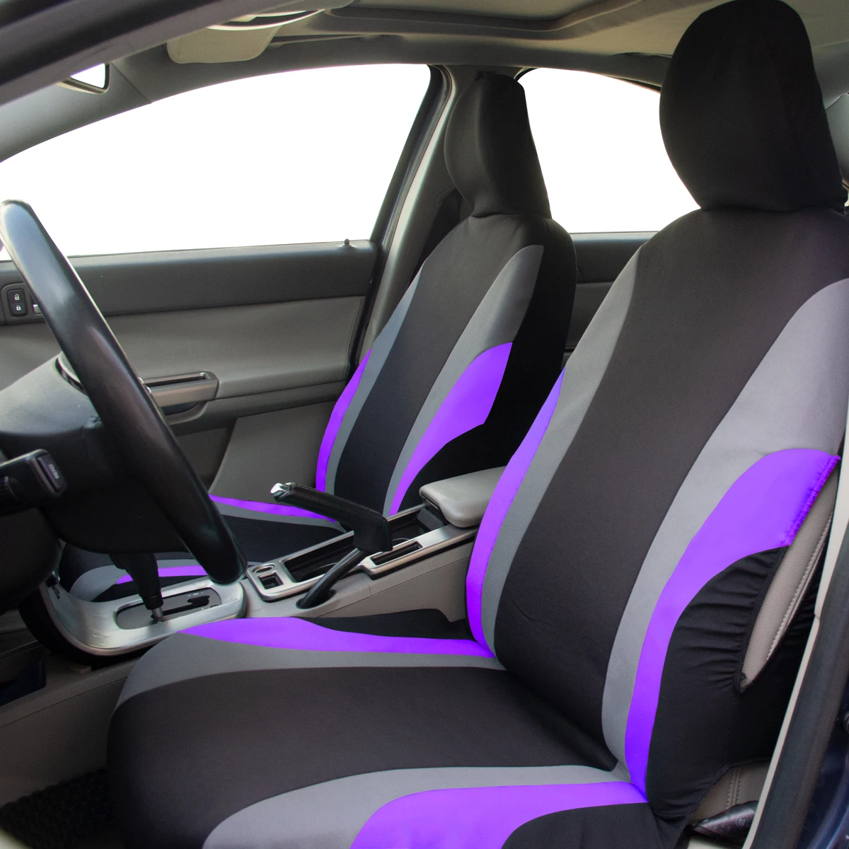 Sportlicher Stil, komplettes Set, Autositzbezüge aus Polyestergewebe, Autositzschutz, universell passend für die meisten Autos und SUVs – Detail 22