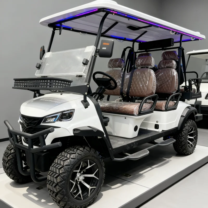

2025 Новая китайская солнечная панель с питанием от 48 В, 60 В, 5000 Вт, внедорожная электрическая охотничья тележка, 2 4, 6 мест, 4000 Вт, электрическая тележка для гольфа