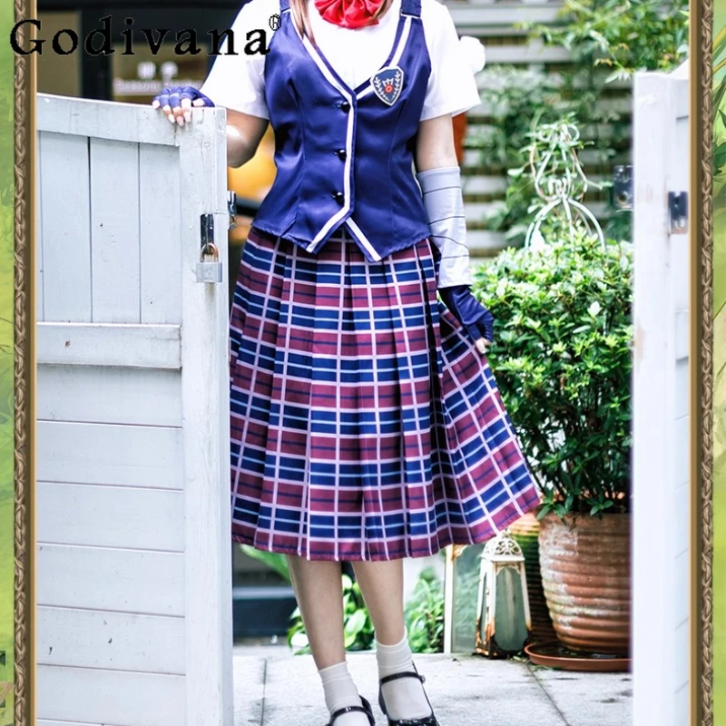 Gioco bidimensionale Moda Set completo Donna Quinta personalità Cos Giardiniere Gonna Abiti Animazione femminile Abiti cosplay