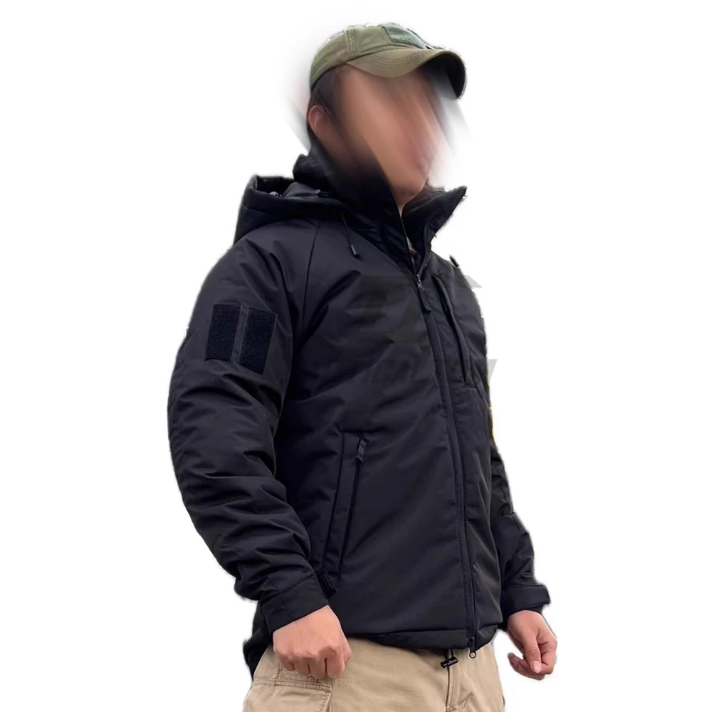 Outdoor Tactical L8 pure Black warm And cold resistant top, winter thick jacket